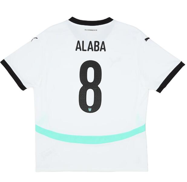 (image for) Alaba #8 Austria Away Jersey Euro 2024